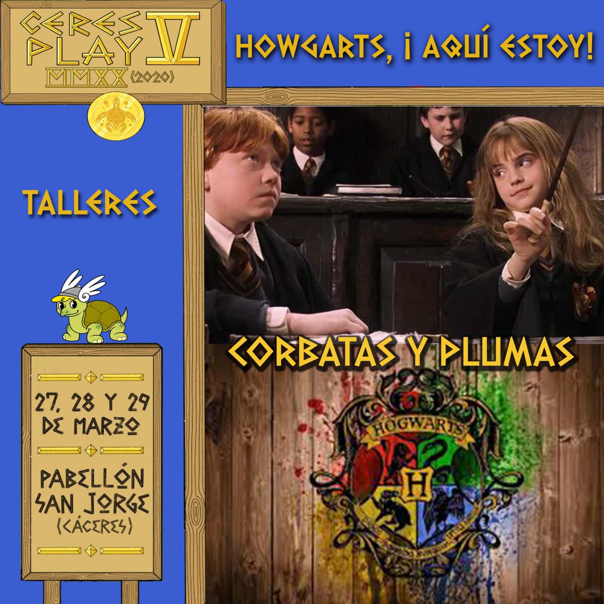 CeresPlay's tweet photo. Todos sabemos que es leviosa y no leviosá lo que no sabéis es que en nuestros talleres también podréis fabricaros vuestras propias plumas y las corbatas de vuestra casa. ¿Con cuál os quedáis? Os esperamos en #ceresplay con @genxoficial https://t.co/1ilii63Z7q