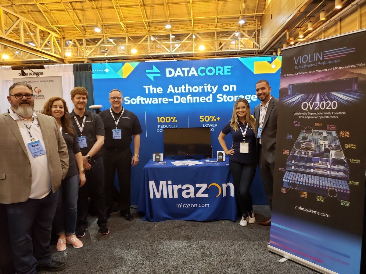 DataCore's tweet photo. We really enjoyed attending the 2020 TechAdvantage Experience tradeshow last week. Thank you to our event partners @Mirazon and @ViolinSystems . https://t.co/z12gV3Ihxx