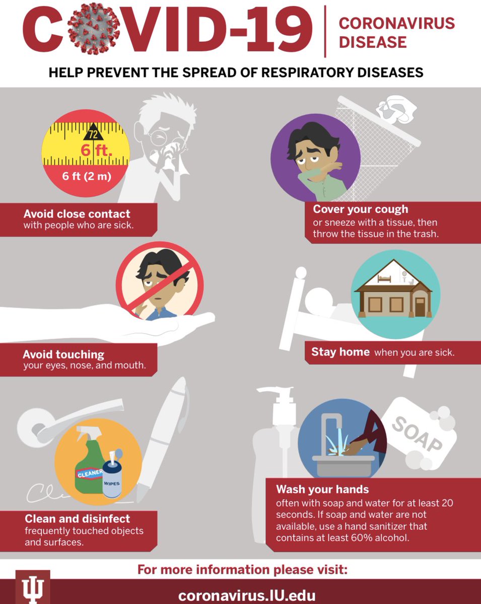 BenjaminDHunter's tweet photo. Help prevent the spread of COVID-19. For more information on IU’s response visit: https://t.co/PercaAONbd #ProtectIU https://t.co/XLlzfKjKyB