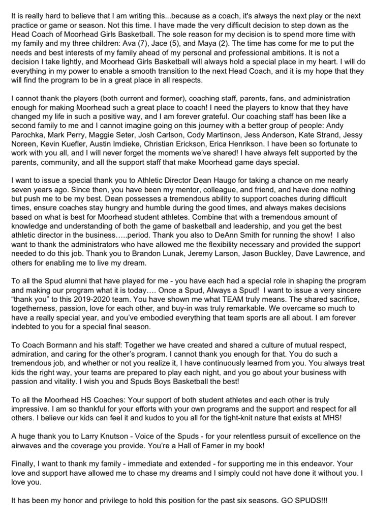 MHDgirlsbball's tweet photo. An important message from Head Coach @JedCarlson42 👇🏻😢🏀🙏🏻 https://t.co/Kf5Bud2fut