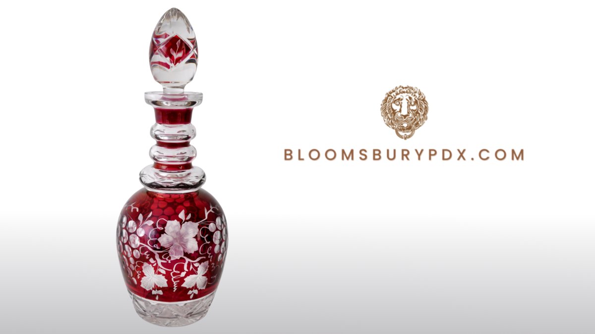 BloomsburyPDX's tweet photo. Antique Bohemian Ruby Flash Engraved Wine Decanter, ca 1890
  
https://t.co/7FuqrUuidm
  
#antique #bohemian #rubyflash #engraved #wine #decanter #glass #bohemianstyle #bohemianglass #grapes #collectible #antiques #antiquegallery #interiordesign #decor #interiors #homedecor #pdx https://t.co/RvUd2pOEV7