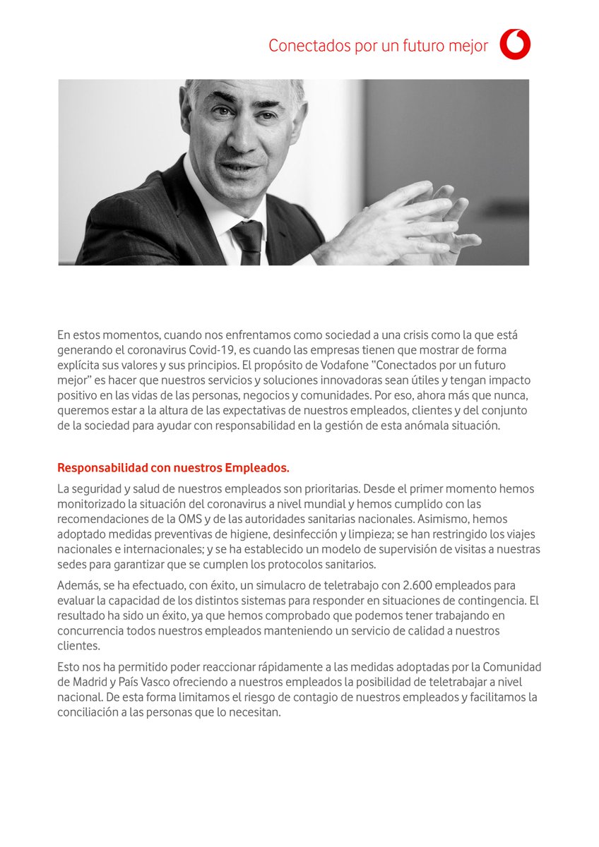 vodafone_es's tweet photo. 🔴 COMUNICADO OFICIAL | Medidas de Vodafone España ante la crisis del #coronavirus Covid-19 https://t.co/sBWQF9tuww