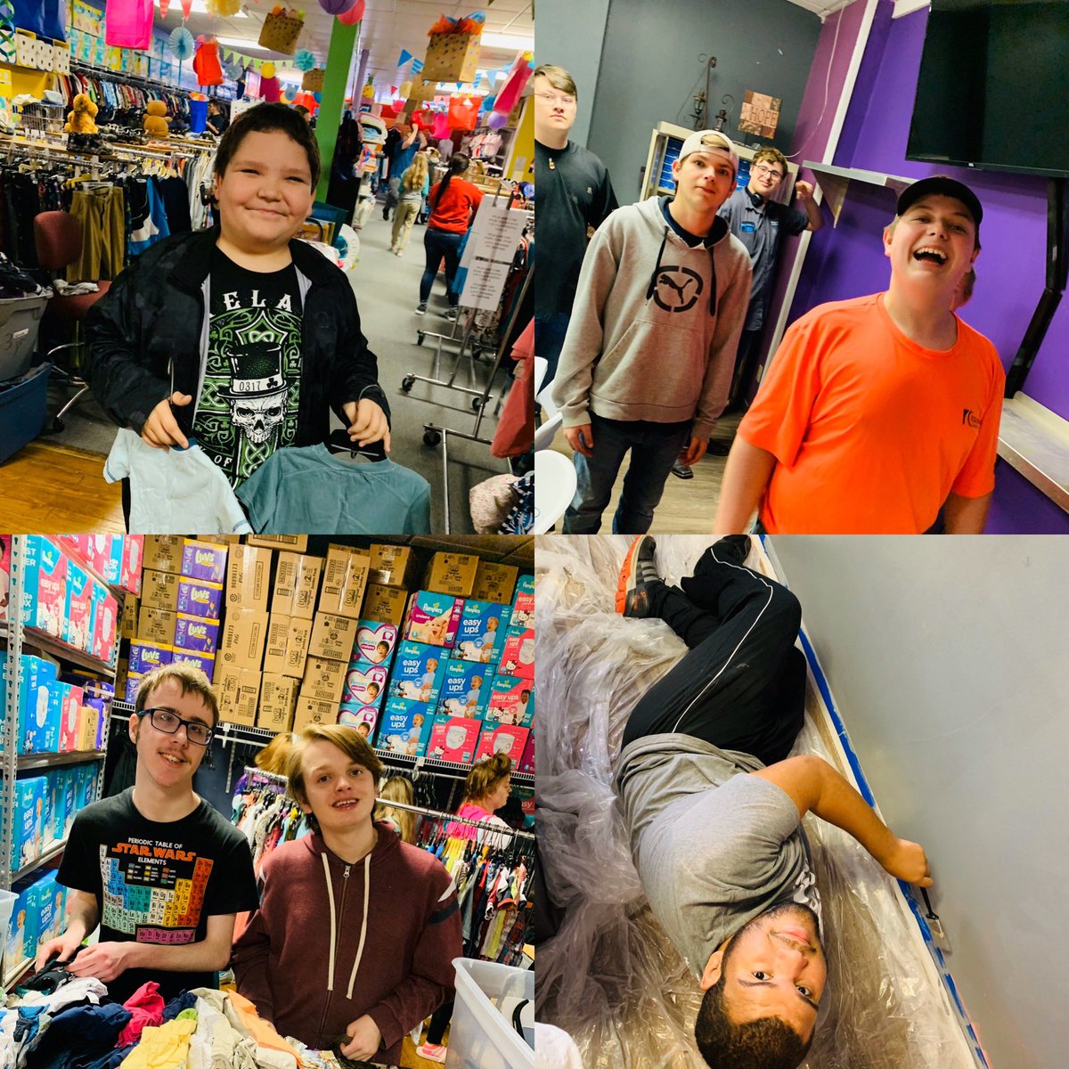 Hope for One More Store in Downtown Cape: Stop #2 on our Community Service field trip. We  taped &amp; painted rooms, changed lights, moved and stocked items, &amp; arranged clothes in the store ❤️ I was so beyond proud of their initiative. I am one lucky teacher. #jr2proud #volunteer