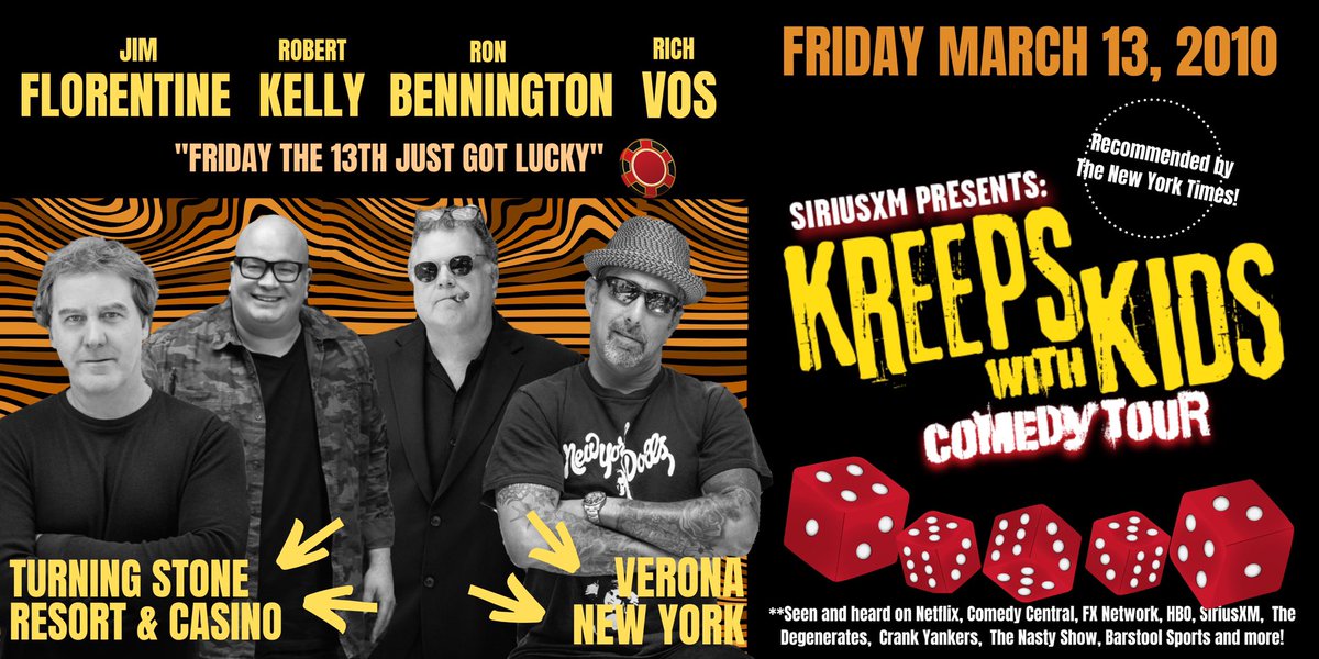 Kreeps With Kids Tour (@kreepswithkids) on Twitter photo This Friday! <a href="/KreepsWithKids/">Kreeps With Kids Tour</a> Tour comes to <a href="/TurningStone/">Turning Stone Resort</a> , some tickets left! Get your tickets at KreepsTour.com This Friday! <a href="/KreepsWithKids/">Kreeps With Kids Tour</a> Tour comes to <a href="/TurningStone/">Turning Stone Resort</a> , some tickets left! Get your tickets at KreepsTour.com