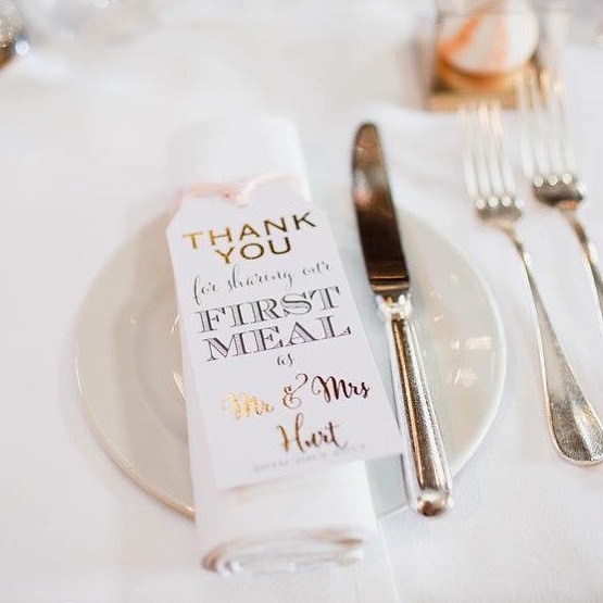 Flash back to these lovely gold foil tags for the first meal as Mr &amp; Mrs.
If you are looking for on the day stationery I’m booking May onwards at the moment, so get in touch and we can chat all about the pretty things for your wedding day.
. ift.tt/2xtB4vl