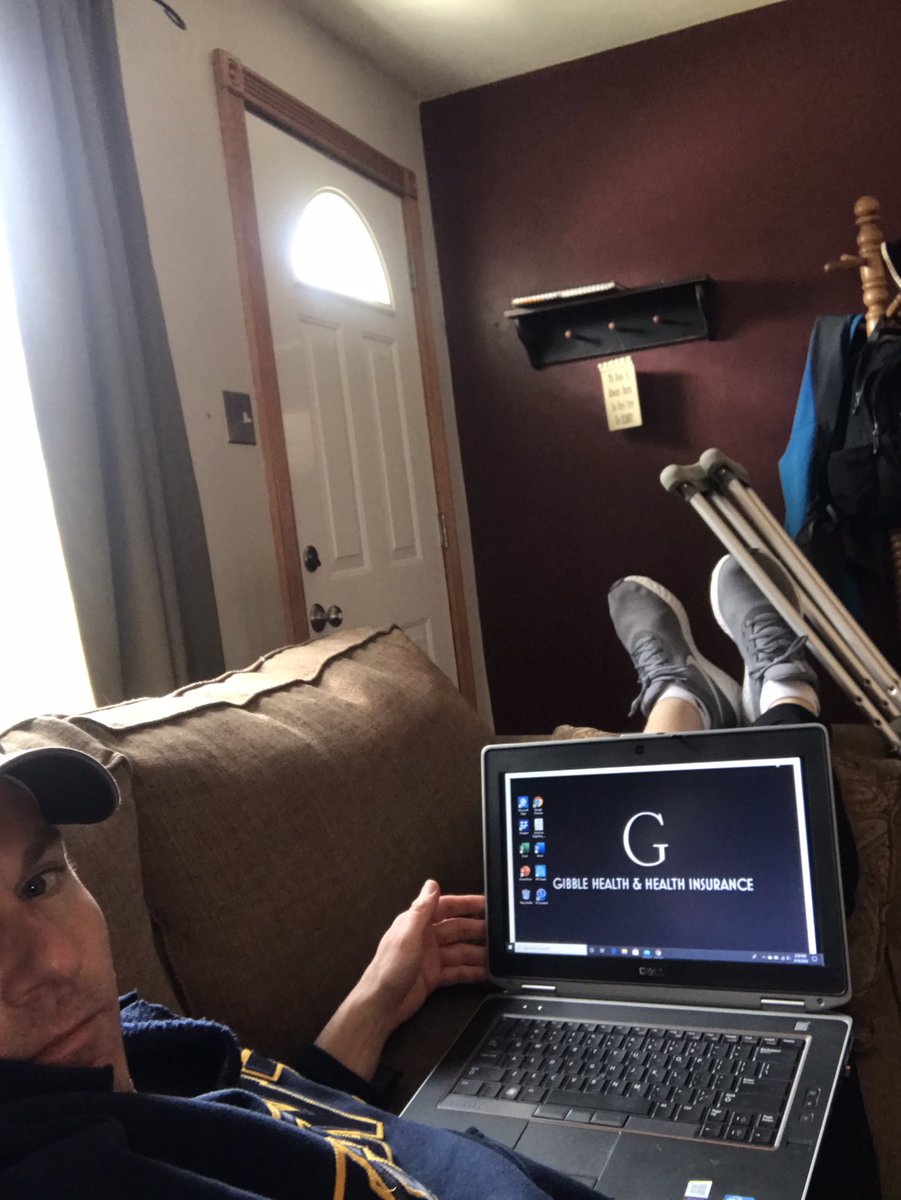 MikeGibble's tweet image. When you severely sprain your ankle playing soccer but people still need help with their health insurance. Message me for help with your’s!! Obviously not going to schedule in person meetings for a few days. Haha