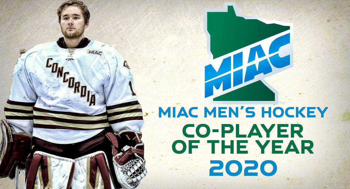 CORNGRATS to Jacob Stephan who was named the MIAC Men's Hockey Co-Player of the Year. He is the 6th player in CC history to earn the award. Tyler Bossert, Aaron Herdt, Tanner Okeson, Jacen Bracko &amp; Alex Stoley also earned MIAC postseason awards. 

📰: bit.ly/3cMh6ft