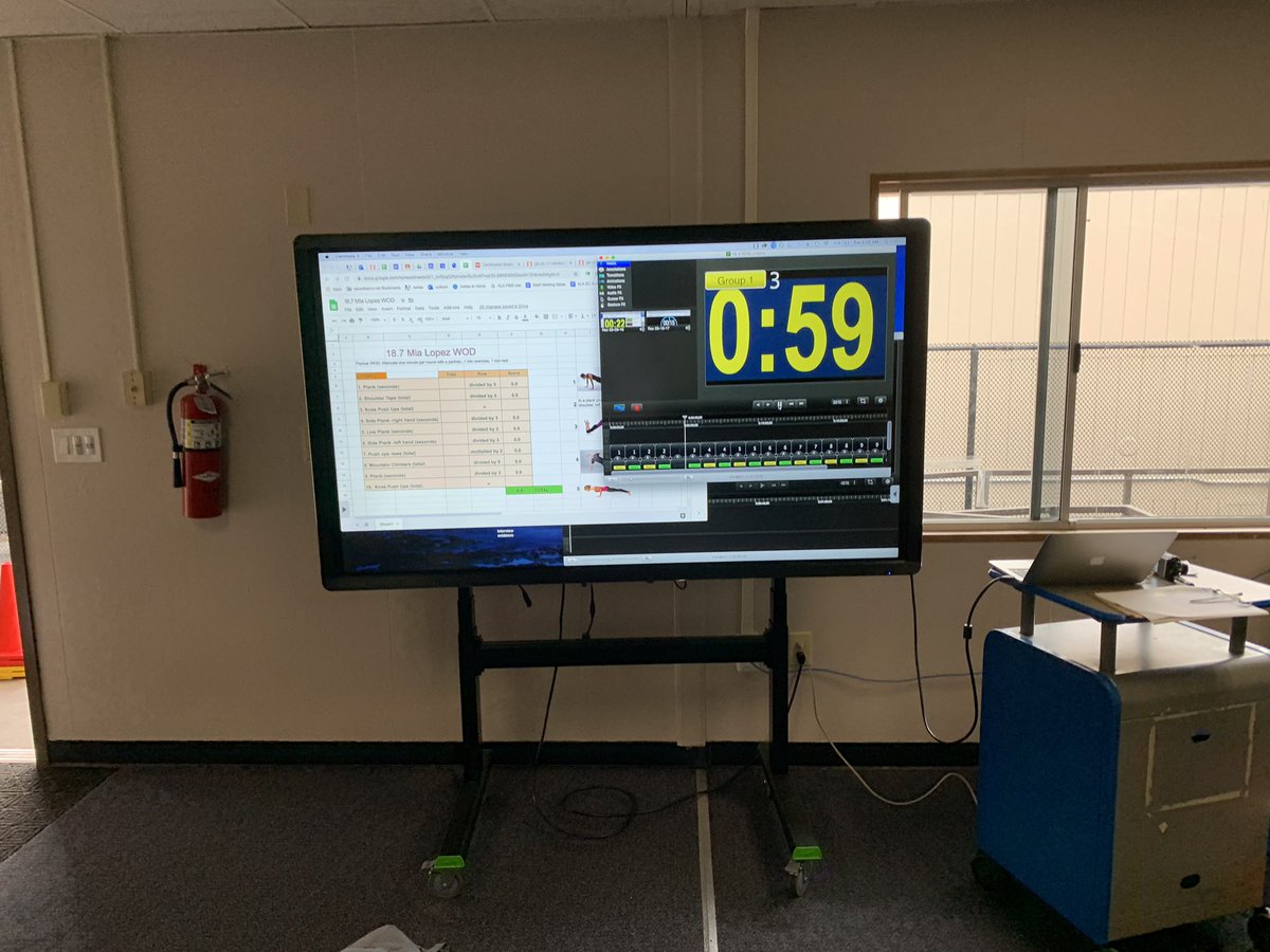 peteacherplus's tweet photo. Upper body workout. Tracking our score.  Trying to beat our old scores! #sausdPE @SantaAnaUSD #WEareSAUSD @ALAWolfPride #peworkout #physed https://t.co/5k7QrCaFY0