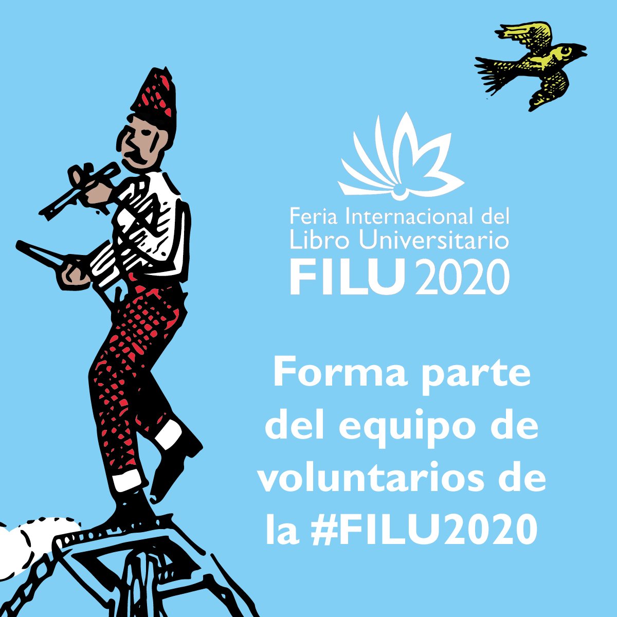 filu_uv's tweet photo. Para ser voluntario #FILU2020 se necesita:
- Ser estudiante universitario
- Enviar a filuvoluntarios@gmail.com tus datos, el turno a cubrir (matutino y vespertino) y una breve explicación de por qué quieres participar.
¡Tienes hasta el viernes 13 de marzo para enviar tu correo! https://t.co/LQwWqfc2RC