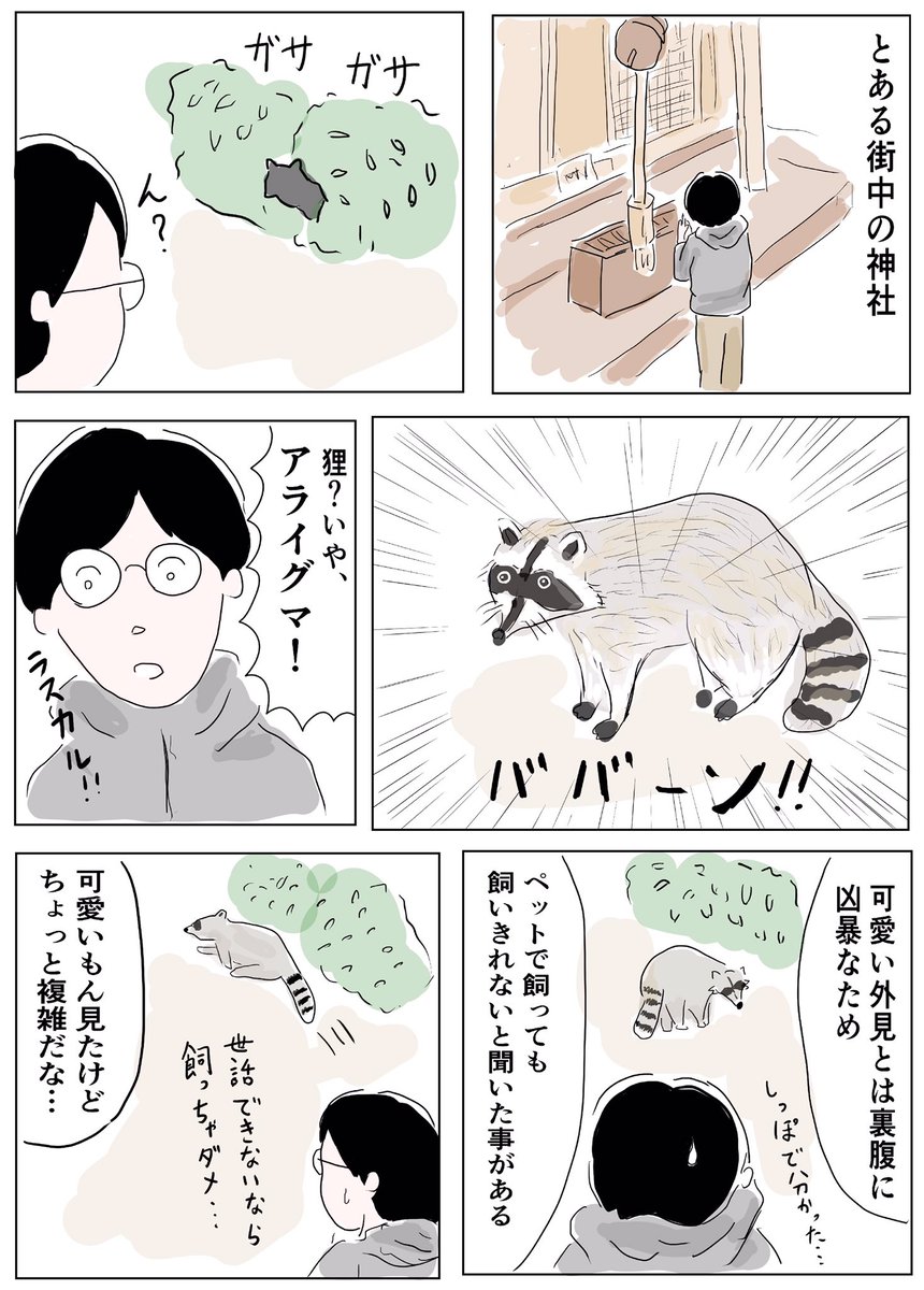 生ラスカルです。普通に住宅街だったのでわりとびっくりしました。あとでかかった。

#コミックエッセイ 