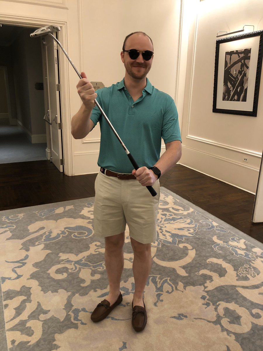 nataliya_pro_'s tweet photo. Sometimes you have a 12 hour lab day but then you remember your boss was a model this week 😅😂@HaydnKissick #golfmodel #winshipfashionshow #savingthevideosformydefense #phdlife https://t.co/nSkP3u93yP