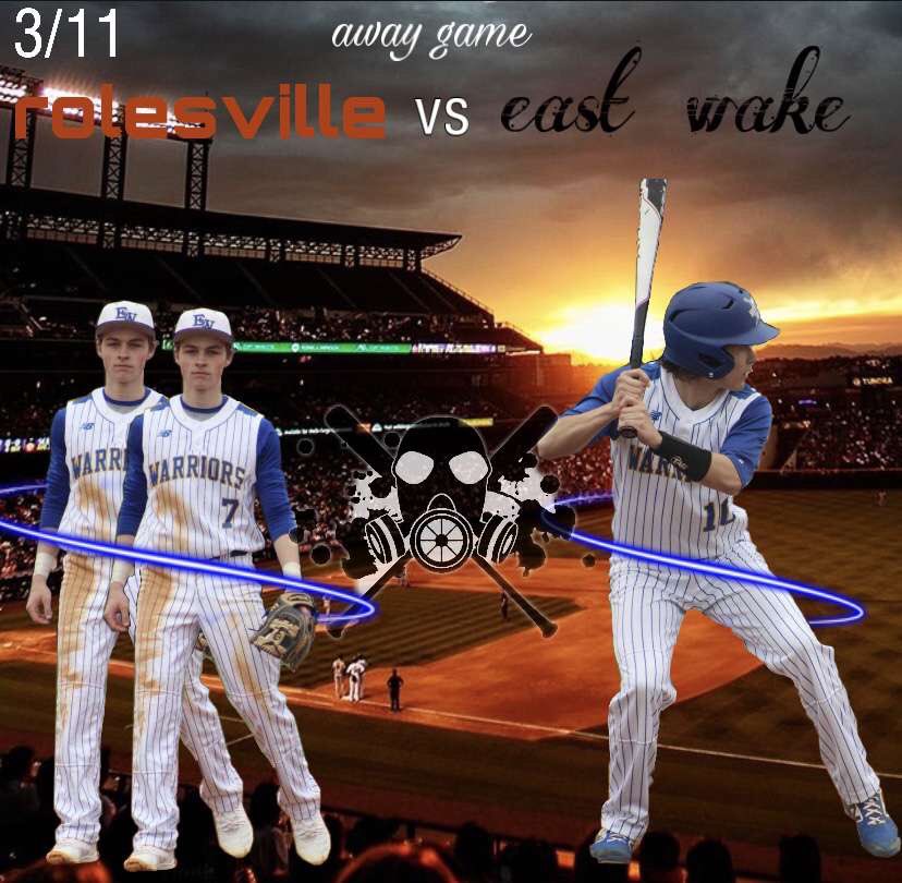 Your diamond warriors take on rolesville tomorrow at rolesville in the rolesville road rivalry. Game is at 4:30. Come out and support the warriors!!