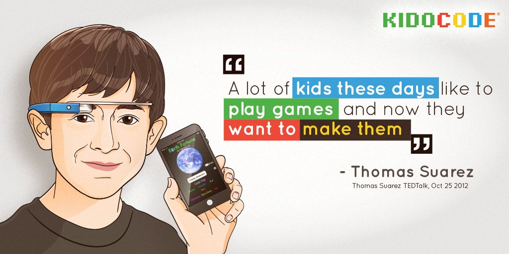 kidocode's tweet photo. YES! 🙌🏼 That's why more kids &amp; teens are now becoming creators than just users of technology! 

Visit us: https://t.co/FLyfN8J0RP

#kidocode #ThomasSuarez #TEDTalk #coding https://t.co/O4qsnbQGg3