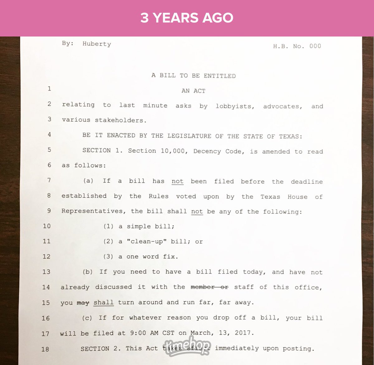 TuhMolly's tweet photo. Best piece of legislation I’ve ever written. Hands down. #txlege #85R https://t.co/Dch36AwRWO