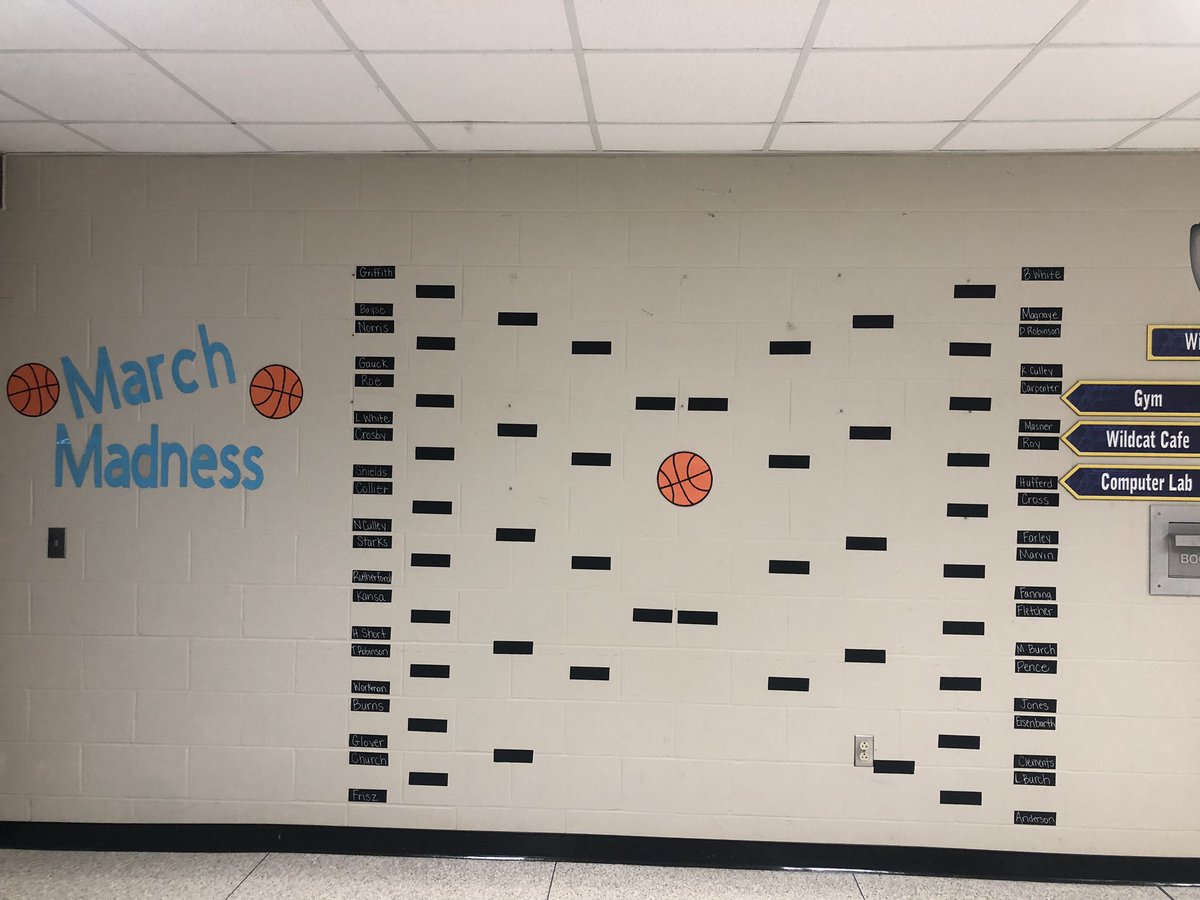 CelinaClements's tweet photo. March Madness at MCW! A little fun for my staff...they have no idea what Iโve chosen for our game! #ExcitementInMarch #SpringBreakIsComing https://t.co/uL7KTvSwqQ
