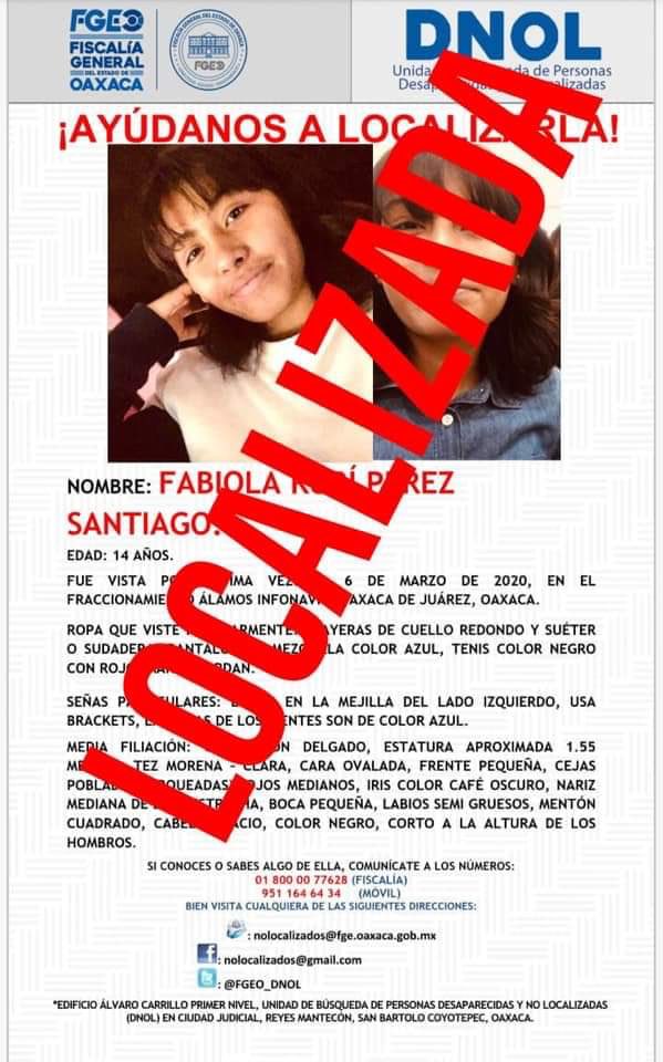 claudia3martin's tweet photo. Muchísimas gracias a todos los que compartieron la información!!! Fabiola ya fue localizada!!! 🙏🏼❤️ https://t.co/wGRXuzXfON