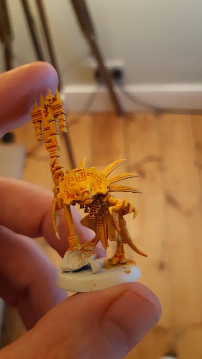 PositiveVictim's tweet photo. Gonna finish my StarPriest off this evening with Frank's accompanying farts and snores 
#Seraphon 
#goodboyfrank https://t.co/7B2yDzmufk