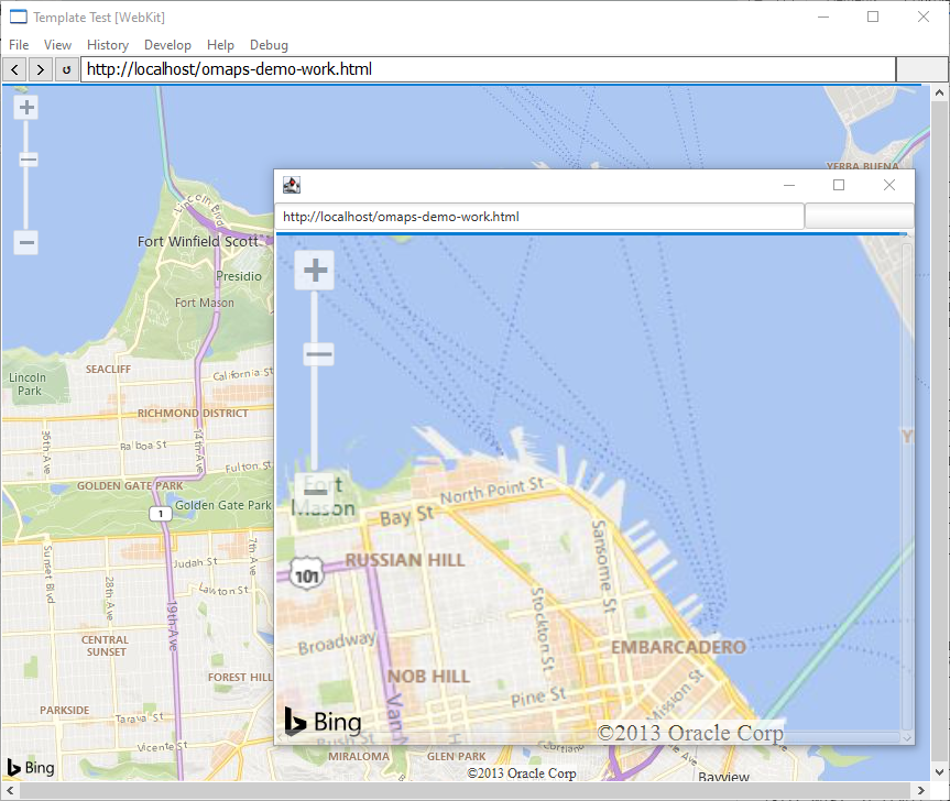 FriedholdMatz's tweet photo. Yes, the #OracleMaps 12.2.1.3 &amp; Bing demo works on #Nginx;
=> my two #WebKit 's : MiniBrowser &amp; #JavaFX WebView . https://t.co/d3aCdhQbRV