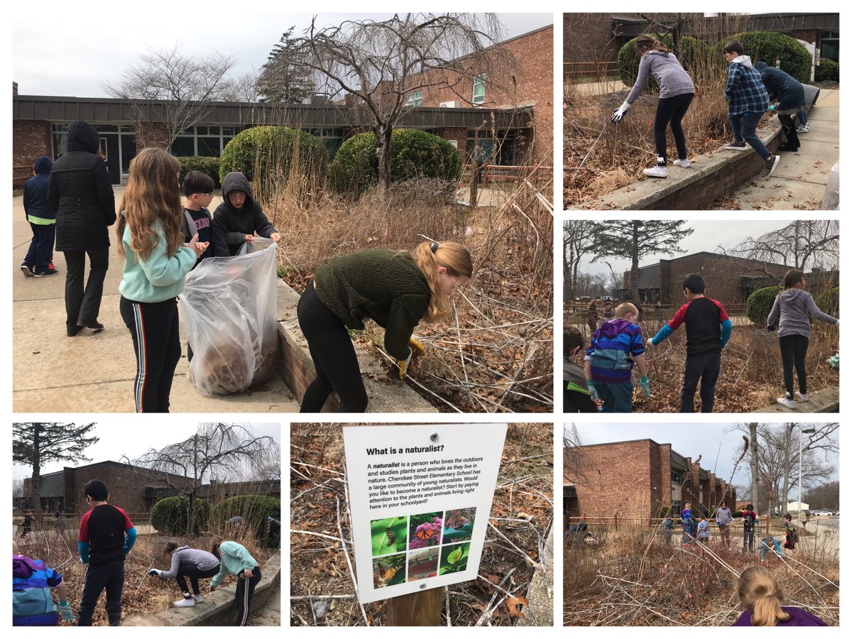 We spent the afternoon getting our community garden ready for spring! <a href="/CherokeeStCSD/">Cherokee Street School</a>
