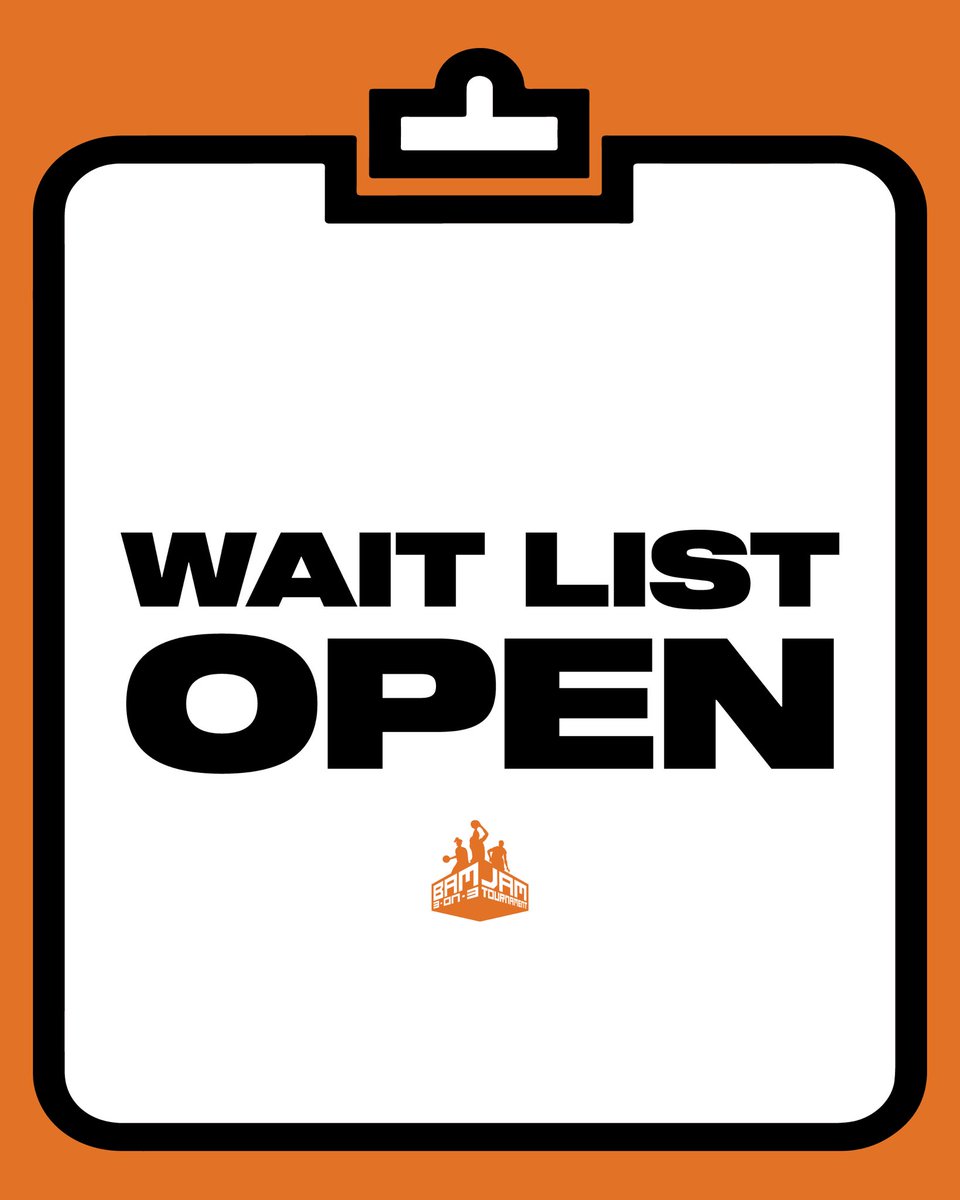 BAMJamBoise's tweet photo. Registration is closed and our wait list is open. Placing your team on the wait list will give you a chance to still register in BAM Jam. Wait list teams will be contacted if room is available. https://t.co/HtR9jXbmIb