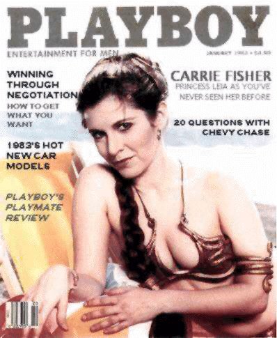 ClassicStarWars's tweet photo. Carrie Fisher on cover of Playboy #classic #starwars #returnofthejedi #carriefisher #princessleia https://t.co/VOj1MT2wy7