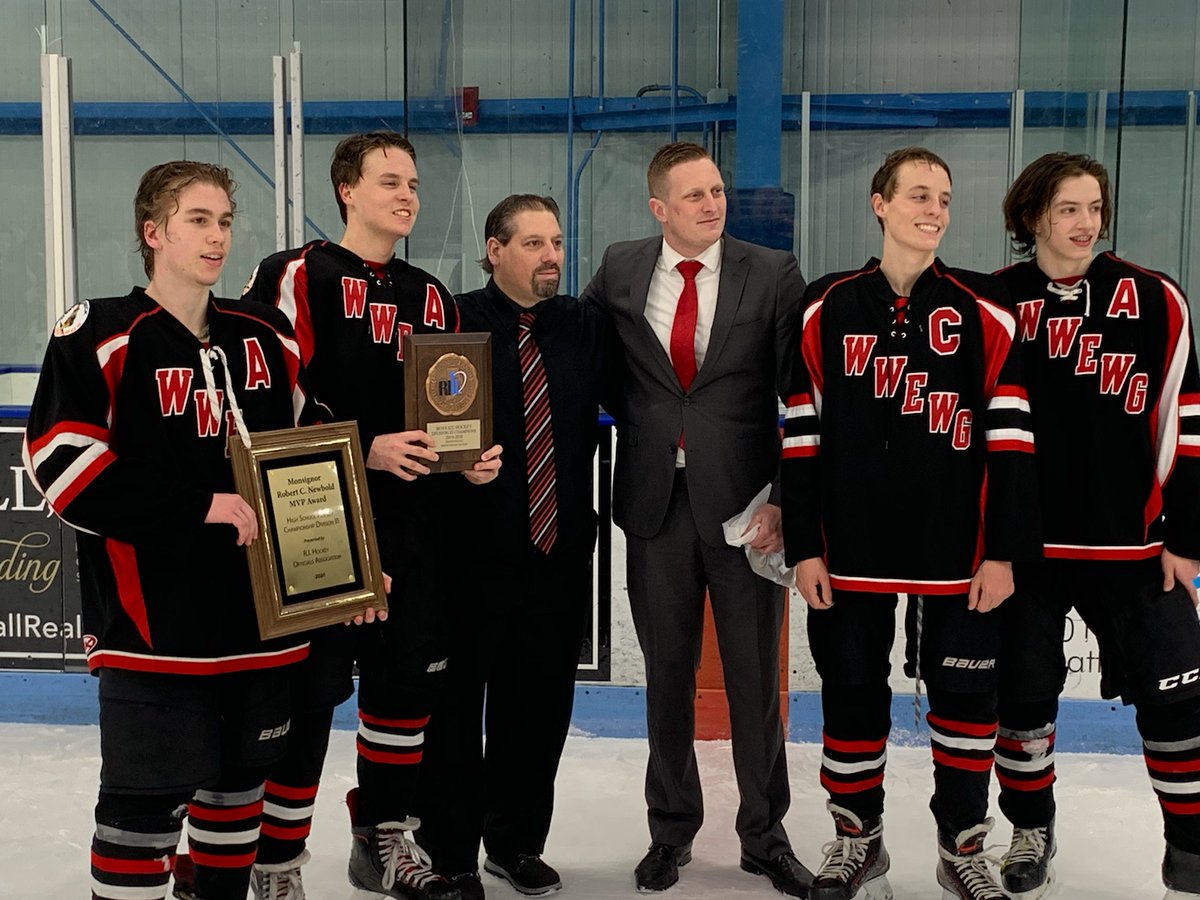 FINAL, RIIL Division III Boys Hockey Championship, presented by <a href="/Ortho_RI/">Ortho Rhode Island</a> 
West Warwick/Exeter-West Greenwich 4, Pilgrim 2
<a href="/wwewghockey/">WW/EWG HS Hockey</a> <a href="/PilgrimHockey/">Pilgrim Hockey</a>