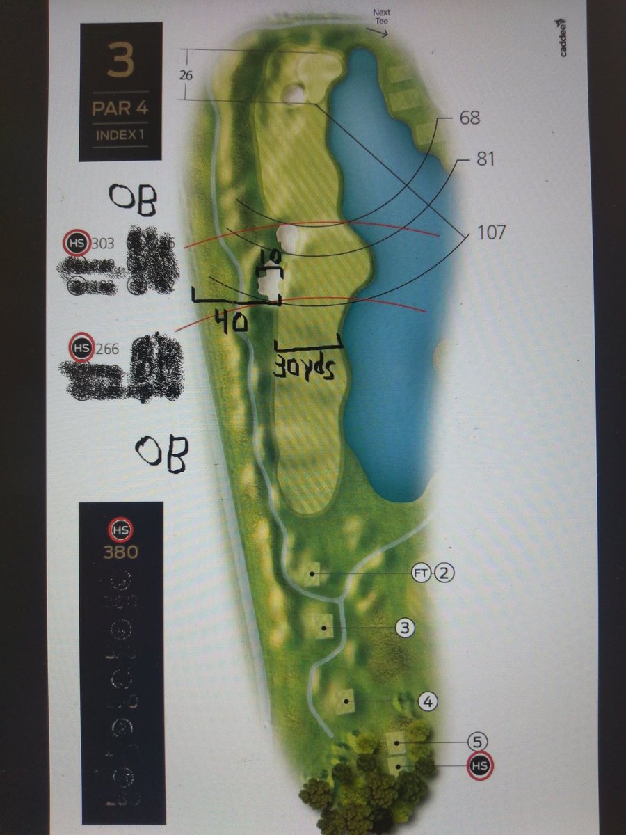 MarcusSundlof's tweet photo. @scottfawcett what would be the correct strategy for this hole assuming that the measurements are in yards? Would the decision tree apply? I did calculations and got the results in the third picture https://t.co/IMjRherOQZ