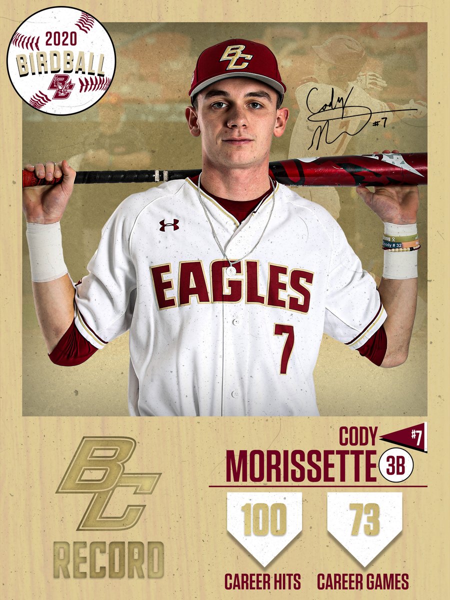 Always keepin' it 💯

With a first-inning 1B today, <a href="/CodyMorissette/">Cody Morissette</a> became the fastest player in #Birdball🦅 history to 100 career hits... surpassing the record of 81 games previously set by <a href="/Tony26Montana/">Tony Sanchez</a> (81 games).