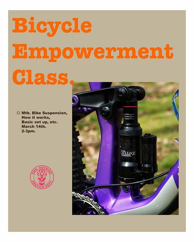 Our next “Bicycle Empowerment” clinic is Saturday and covers Mtb suspension basics, sign up is at that link in bio. ift.tt/38CRIWg
