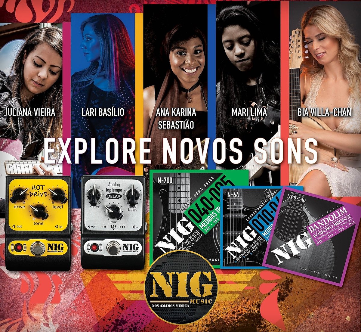 GNI_Music's tweet photo. #ExploreNovosSons 🎸🎛 🎶
@laribasilio @Marilyima @biavillachan #nigmusic #gnimusic #nigpedals #gnipedals #nigstrigs #gnistrings #julianavieira #laribasilio #anakarinasebastião #marilima #biavillachan https://t.co/mwqSwqmRVb