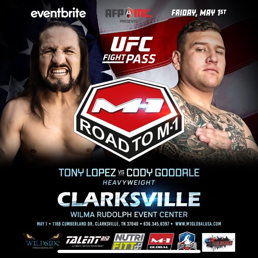TheRottOne's tweet photo. Tony Lopez (64-32) vs Cody Goodale (7-4) set for the May 1 Road to M-1 event live on FP.
#UFCFightPass #MMA #FightPass #M1Global #M1GlobalUSA #RoadtoM1 https://t.co/q7ios0hoj8