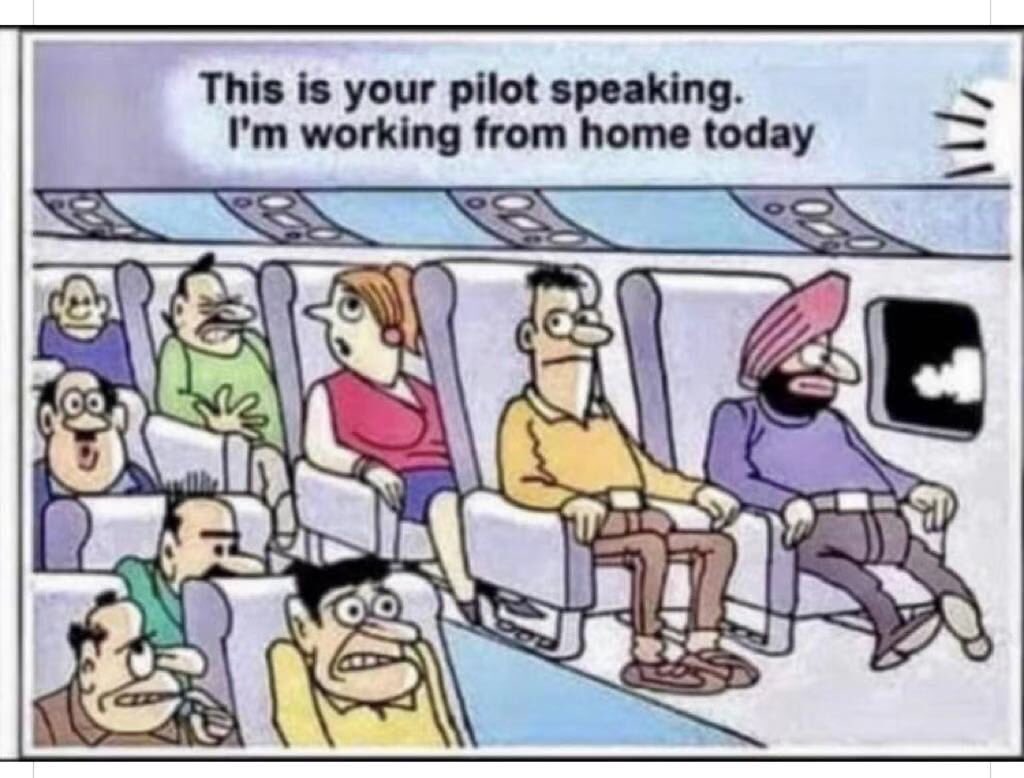 vote4dongshen's tweet image. #COVID2019 #coronavirus the pilot is working from home today