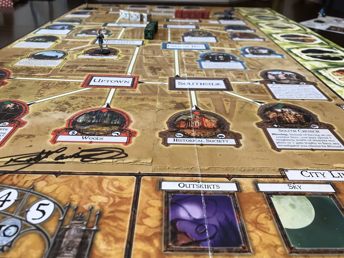 learnplaydesign's tweet photo. When the signed copy of #ArkhamHorror comes out of storage you play, right? #boardgames #boardgamegeek https://t.co/3D5gtMV85U