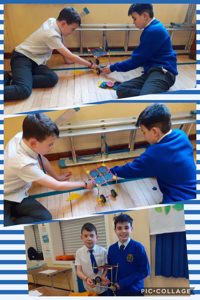 stbrigidspsdpk's tweet photo. congratulations to Violet & Megan who took second place in their heat of the K’Nex Challenge in St.Finian’s PS this morning. They had to design cars of the future that are eco-friendly. #scienceweekuk #STEM #ecodesigns #weloveachallenge @stbrigidspsdpk https://t.co/oauB8zJ3E3