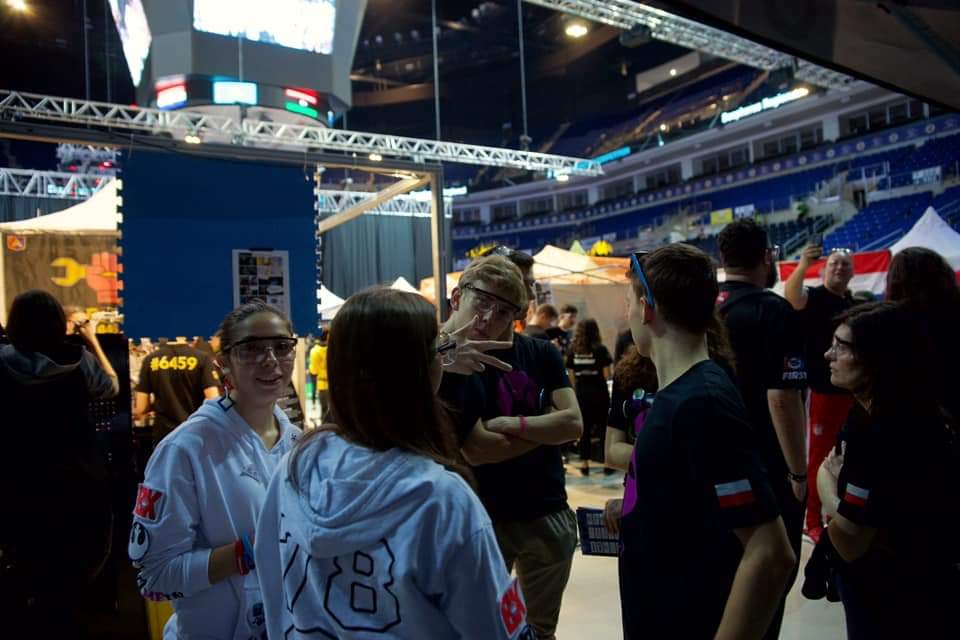 TRabyte's tweet photo. And here we are, looking back at the  first matches of Bosphorus Regional. Previous test matches were a perfect opportunity to get to know other teams. Keep your fingers crossed! Let the force flow from Warsaw all the way to #Istanbul!

#FRC #team8127 #robotics #technology #teens https://t.co/R8XcxFHwq7
