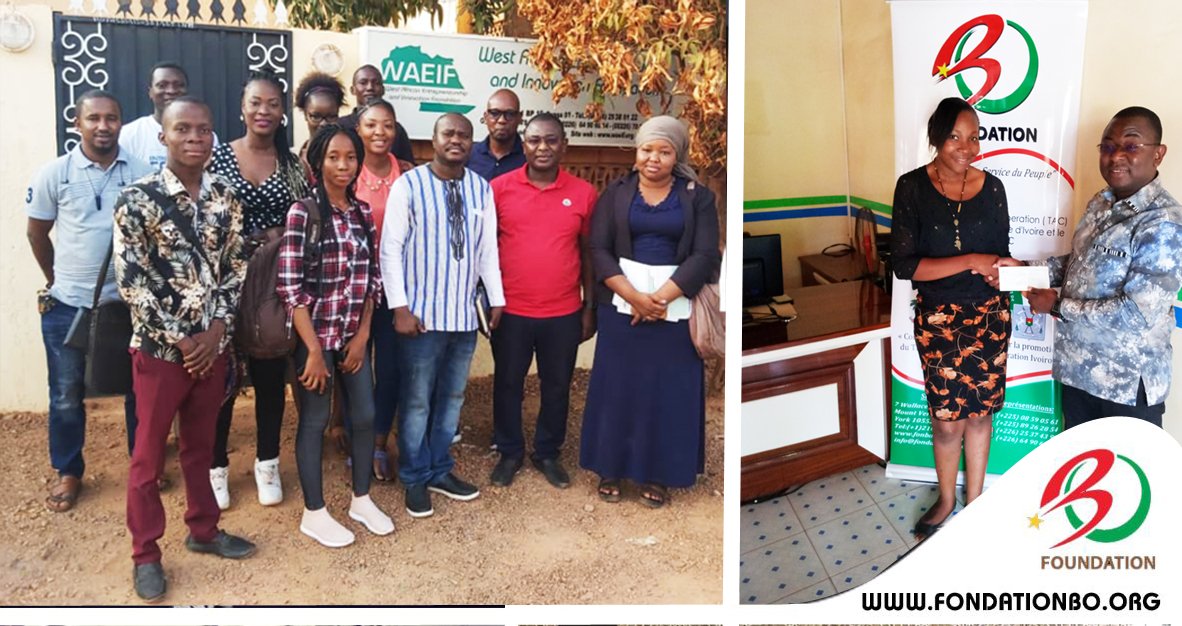 BoFondation's tweet photo. #BOFoundation s'engage avec Détermination a apporté son soutien à #WAEIF en marge de sa Formation certifiante des porteurs de projets et startups dans le cadre du Hub Africa 2020 qui se tiendra à Bobo-Dioulasso du 30 Mars au 1er Avril 2020.
#WAEIF est un membre de #BOFoundation. https://t.co/eMSeFxREqj