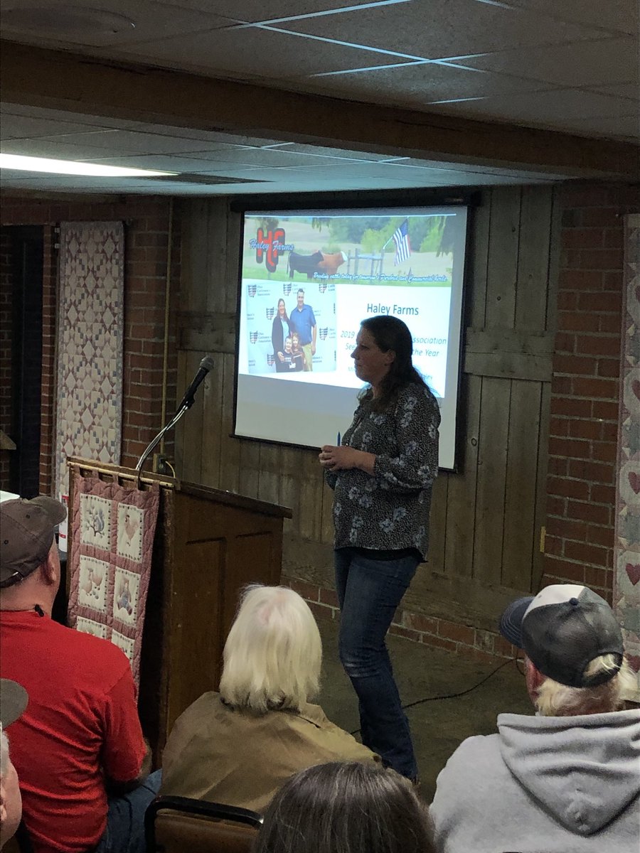Thank You, Pam for sharing your story at our beef Mtg tonight! ⁦<a href="/farmerhaley/">Mike Haley</a>⁩