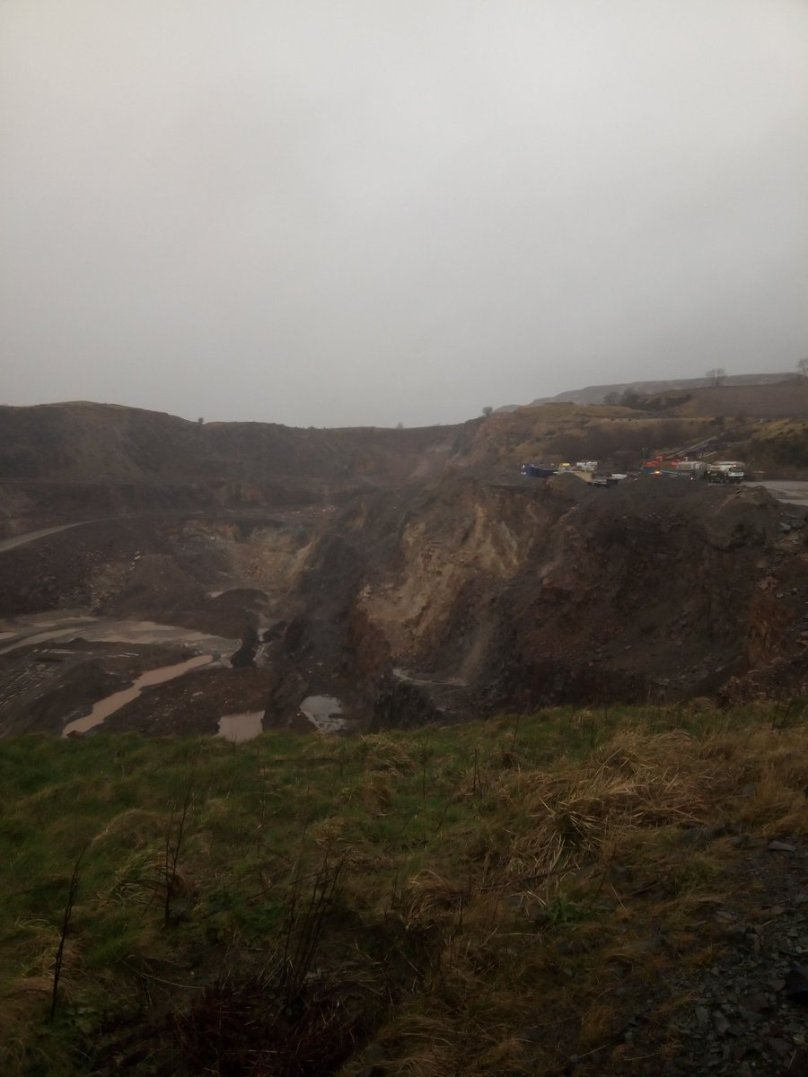 Pamela Clifford on Twitter "Very wet site visit to Sheephill Quarry