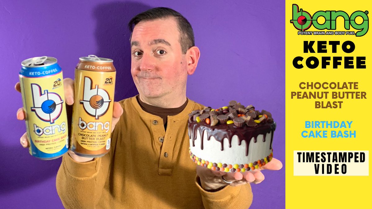 CaffeineMan1's tweet photo. Two additional Bang Keto Coffees (since my last keto coffee review). Birthday Cake Bash and Chocolate Peanut Butter Blast. #bangenergydrink #bangpreworkoutdrink #bangketocoffee #ketocoffee #ketodrinks #chocolatepeanutbutter #birthdaycakebash
https://t.co/00jYfJJn9v https://t.co/xkIBwGyPbs