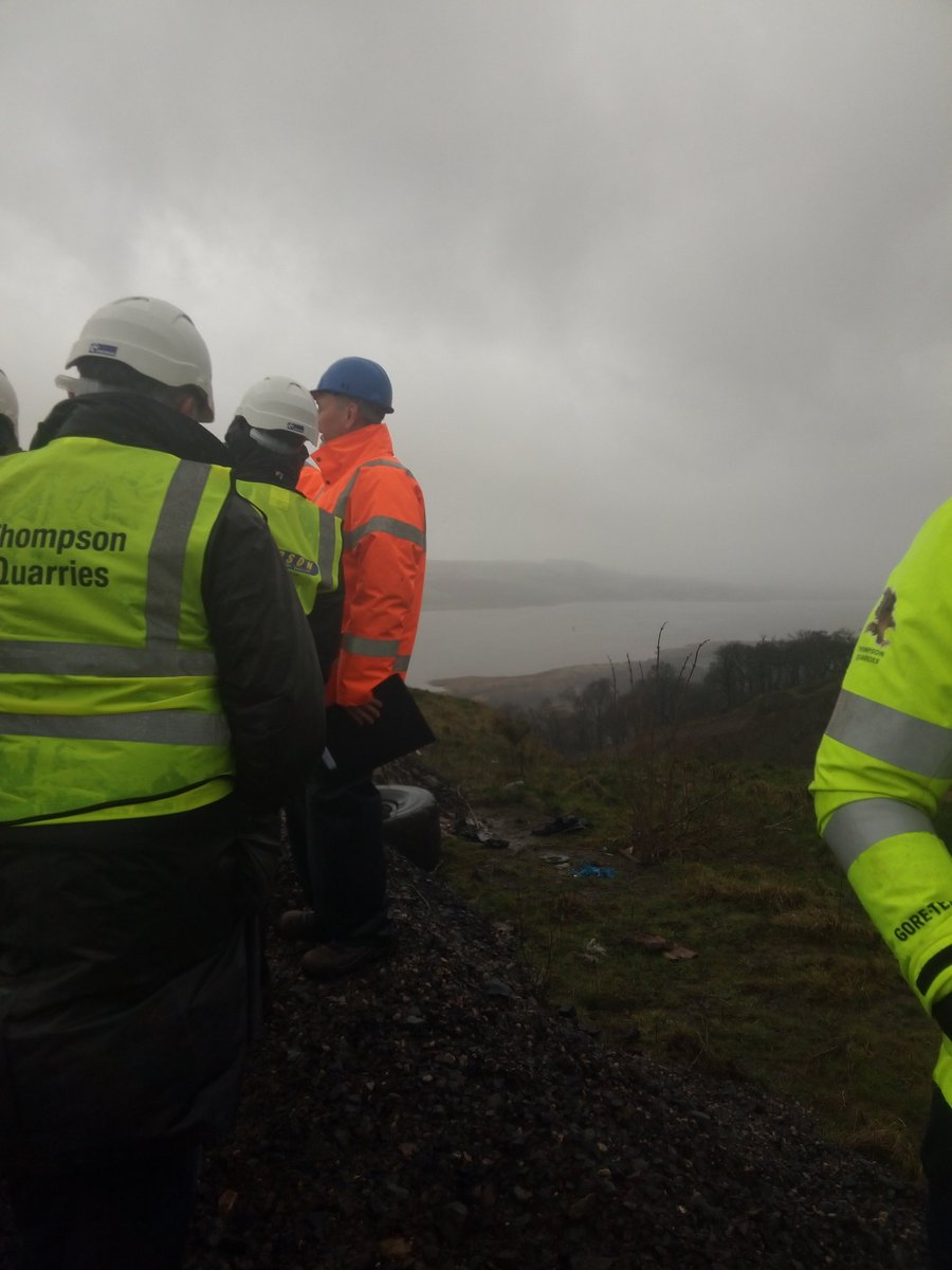 Pamela Clifford on Twitter "Very wet site visit to Sheephill Quarry