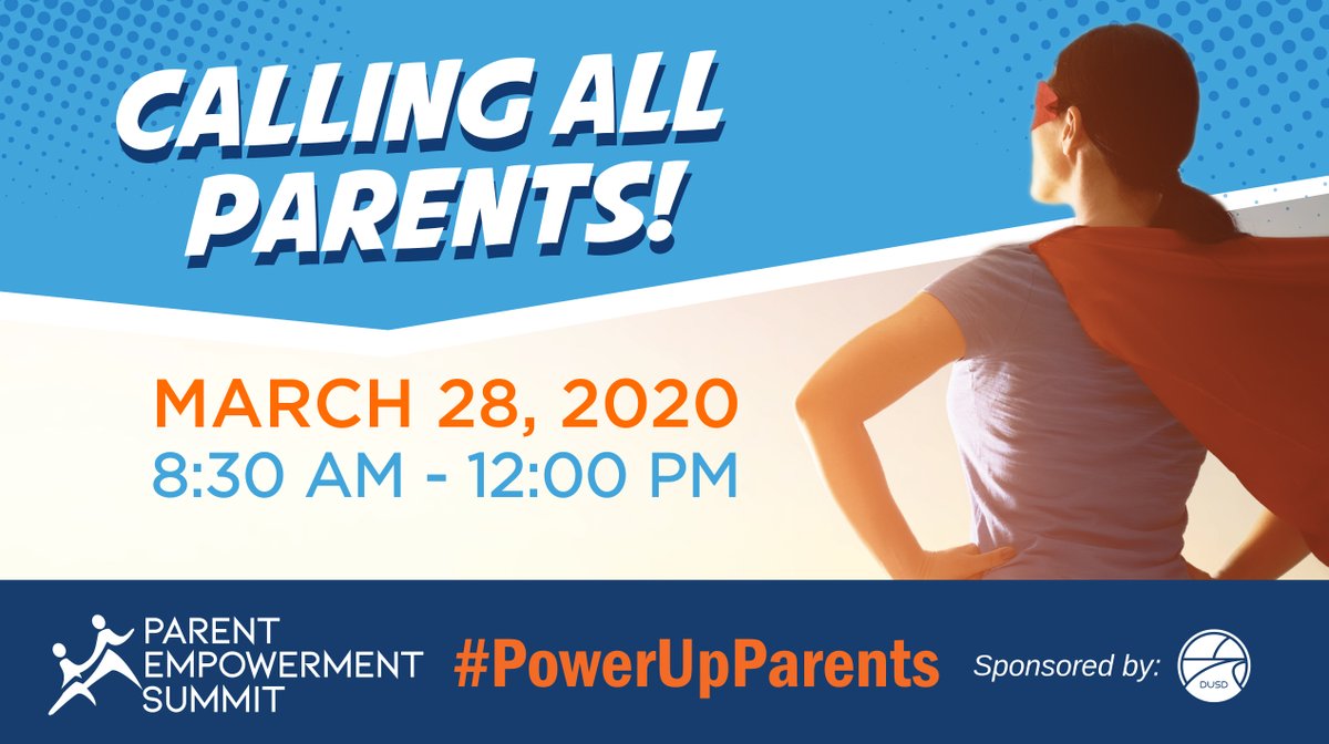 DowneyUnified's tweet photo. Join us for our free Parent Empowerment Summit on March 28th. Open to all parents in #LACounty! With keynote speaker Dr. Bravo, this afternoon will support parents as they navigate through parenthood. Visit https://t.co/3evixW5gAc to RSVP today! #downeyunified #PowerUpParents https://t.co/ftf7ro6Pu9