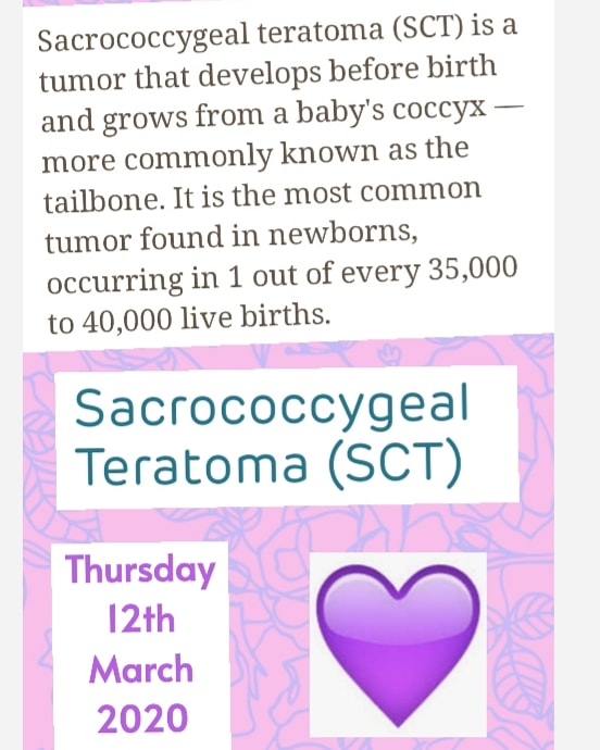 #Clubmoor 
On Thursday we would like to ask all children, staff and parents to wear something 
💜Purple💜 to support Sacrococcygeal teratoma.. 
This date has been chosen as it was the date 1 of our children had the tumour removed 💜💜