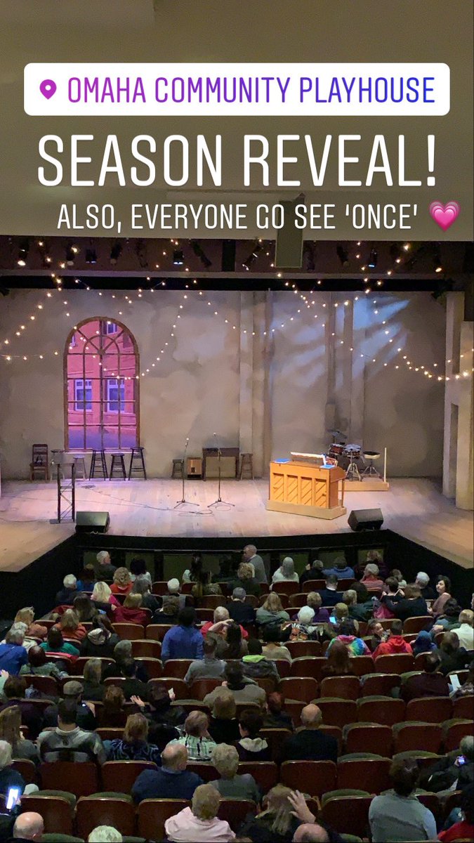 kgerard's tweet image. Go see ‘ONCE’ at the @OmahaPlayhouse and then check out their amazing 2020/2021 season. #supportlocaltheater