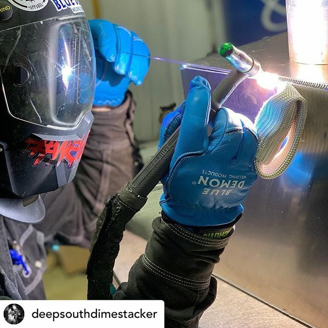 Weldmonger's tweet photo. Posted @withregram • @deepsouthdimestacker I’ll admit, I don’t have the steadiest hands in the game.  This Tig finger from @weldmonger makes it possible for me to stay steady and smooth just by being able to prop and slide my pinky along as I go.  Ch… https://t.co/3Vz2U1fTBW https://t.co/N8BTBqIymc