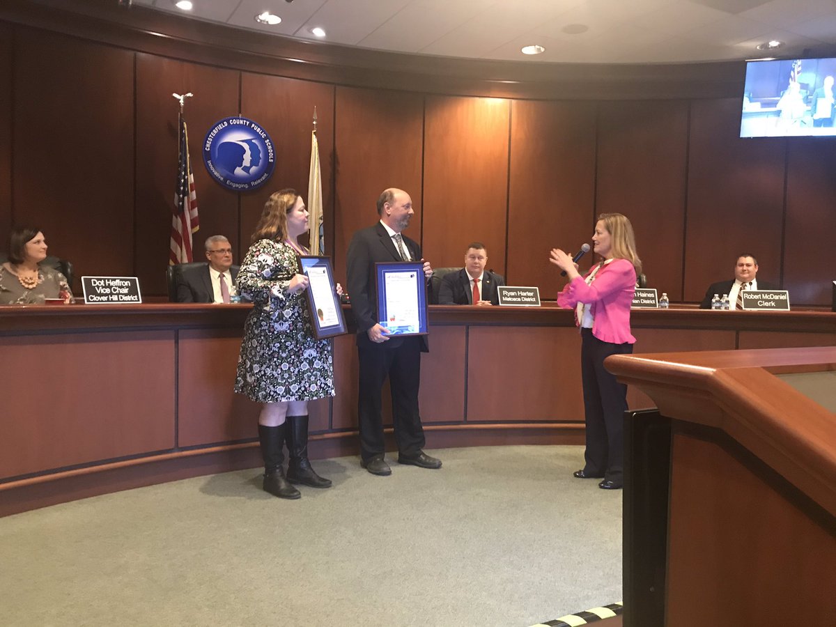 <a href="/DebBailey2019/">Debbie Bailey</a> recognizes Mike Gettings and Robin Yohe with resolutions for Arts and Music Month in #oneCCPS