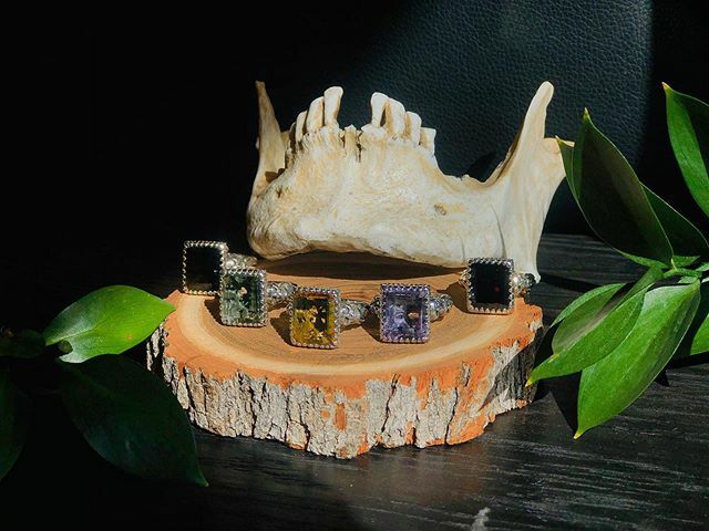 A batch of the Square Gem Rings fresh out of our workshop! #thegreatfrog #thegreatfrogla