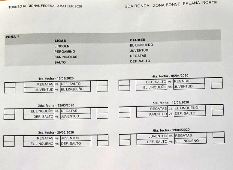 Se conoció la zona y el fixture para la segunda ronda del #RegionalAmateur.
Juventud comienza de local con El Linqueño y además comparte grupo con Defensores de Salto y Regatas de San Nicolás.