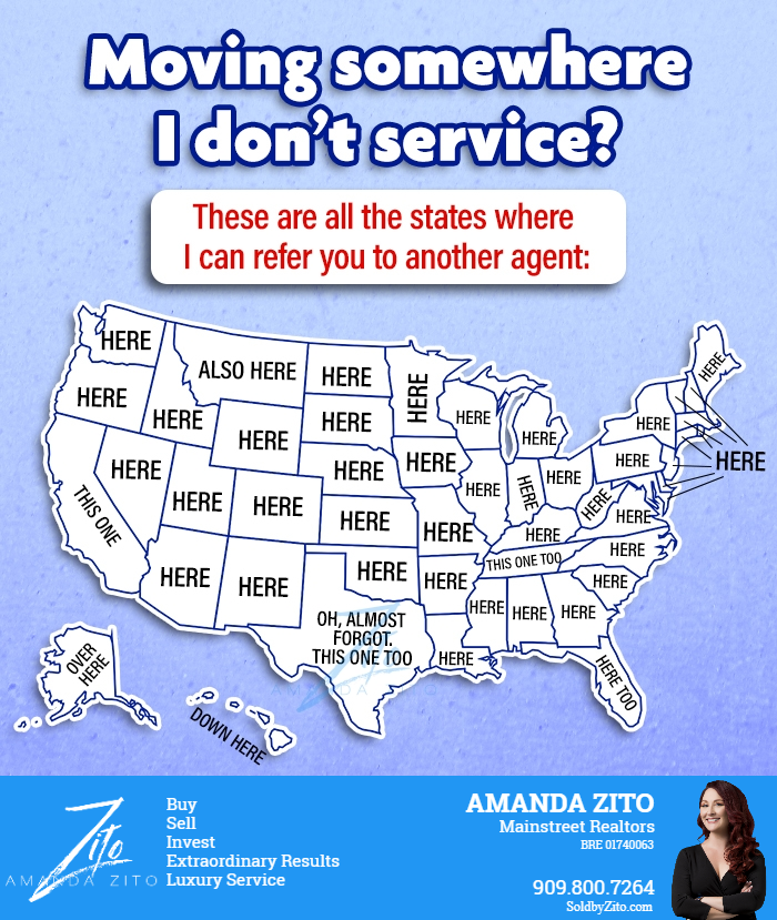 SoldbyZito's tweet image. Have a job relocation or relocating out of South California? 🤔 Let's talk! 👍
#RealEstateByAmanda #movingoutofstate #SouthCalifornia #realestate #realestateagent #homebuying #relocating