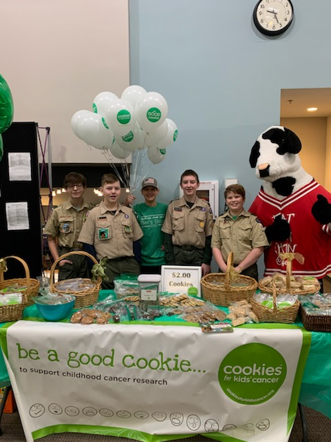 Cookies4Kids's tweet image. The local Boy Scout troop joined in the fundraising efforts at the 13th annual Ber's Bowl this year. They set up a table and hosted their own bake sale at the event. We sure hope these #GoodCookies got a generosity badge for this act of kindness! soo.nr/OCIV