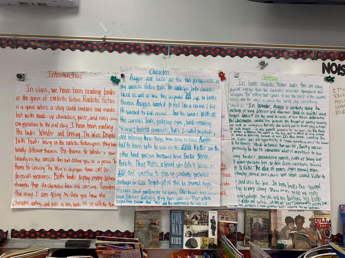 Mrs_Fitts's tweet photo. There is nothing I love more than seeing explicit modeling to set students up for success with their own writing. #themeanalysis #explicitmodeling @courageousSix @HunterElemGSO @MDerfel https://t.co/N1vQP443Zh